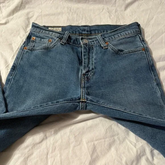 Men Levis Premium 511 Slim Fit Jeans Dark Indigo Wash Durable Denim 28 x 32 - Picture 5 of 14